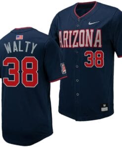 Cam Walty Jersey #38 Arizona Wildcats Replica Baseball Full-Button Navy