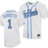 Danny Serretti Jersey #1 North Carolina Tar Heels Baseball White Full-Button