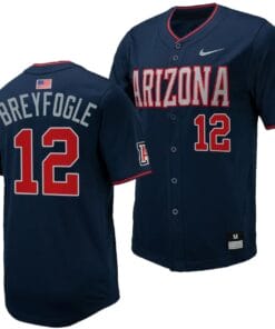 Easton Breyfogle Jersey #12 Arizona Wildcats Replica Baseball Full-Button Navy
