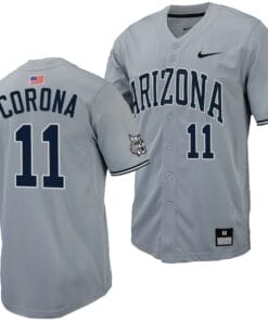 Emilio Corona Jersey #11 Arizona Wildcats Replica Baseball Full-Button Gray