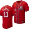 Emilio Corona Jersey #11 Arizona Wildcats Replica Baseball Full-Button Red