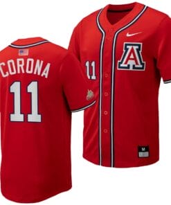 Emilio Corona Jersey #11 Arizona Wildcats Replica Baseball Full-Button Red