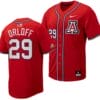 Eric Orloff Jersey #29 Arizona Wildcats Replica Baseball Full-Button Red
