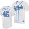 Hunter Stokely Jersey #45 North Carolina Tar Heels Baseball White Full-Button