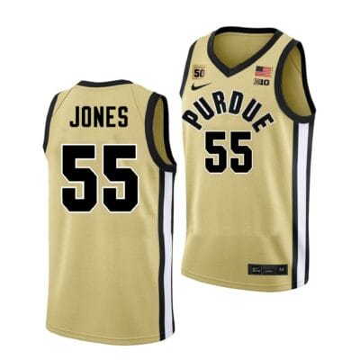 Lance Jones Jersey #55 Purdue Boilermakers College Basketball Gold 8 Lance Jones Jersey #55 Purdue Boilermakers College Basketball Gold
