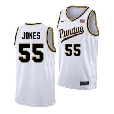 Lance Jones Jersey #55 Purdue Boilermakers College Basketball White Alternative 8 Lance Jones Jersey #55 Purdue Boilermakers College Basketball White Alternative