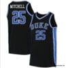 Mark Mitchell Jersey #25 Duke Blue Devils College Basketball Black