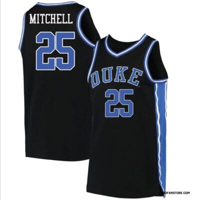 Mark Mitchell Jersey #25 Duke Blue Devils College Basketball Black 8 Mark Mitchell Jersey #25 Duke Blue Devils College Basketball Black