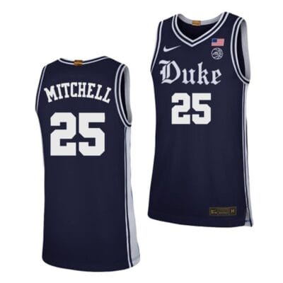 Mark Mitchell Jersey #25 Duke Blue Devils College Basketball Navy