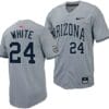 Mason White Jersey #24 Arizona Wildcats Replica Baseball Full-Button Gray