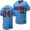 Mason White Jersey #24 Arizona Wildcats Replica Baseball Full-Button Light Blue