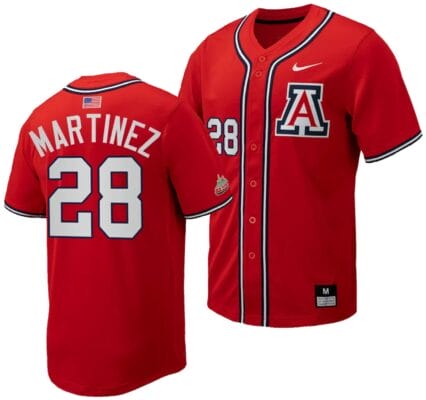 Matthew Martinez Jersey #28 Arizona Wildcats Replica Baseball Full-Button Red