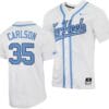 Max Carlson Jersey #35 North Carolina Tar Heels Baseball White Full-Button