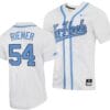 Max Riemer Jersey #54 North Carolina Tar Heels Baseball White Full-Button 5 Max Riemer Jersey #54 North Carolina Tar Heels Baseball White Full-Button