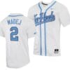 Mikey Madej Jersey #2 North Carolina Tar Heels Baseball White Full-Button