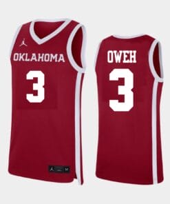 Otega Oweh Jersey #3 Oklahoma Sooners College Basketball Red