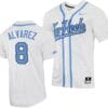 Patrick Alvarez Jersey #8 North Carolina Tar Heels Baseball White Full-Button 4 Patrick Alvarez Jersey #8 North Carolina Tar Heels Baseball White Full-Button