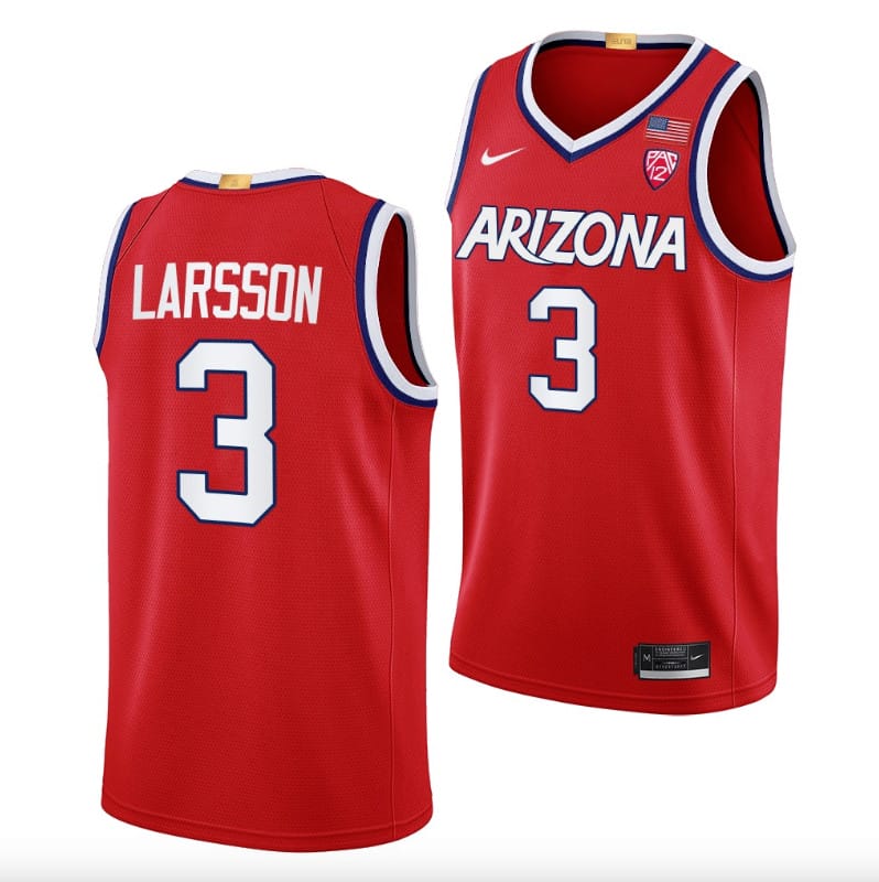 Pelle Larsson Jersey #3 Arizona Wildcats College Basketball Red 1 Pelle Larsson Jersey #3 Arizona Wildcats College Basketball Red