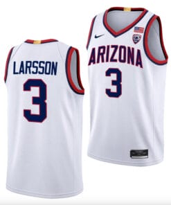 Pelle Larsson Jersey #3 Arizona Wildcats College Basketball White