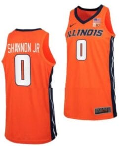 Terrence Shannon Jr Jersey #0 Illinois Fighting Illini College Basketball Orange