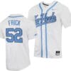 Tomas Frick Jersey #52 North Carolina Tar Heels Baseball White Full-Button