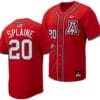 Tommy Splaine Jersey #20 Arizona Wildcats Replica Baseball Full-Button Red