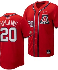Tommy Splaine Jersey #20 Arizona Wildcats Replica Baseball Full-Button Red