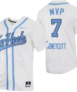Vance Honeycutt Jersey #7 North Carolina Tar Heels Baseball White Full-Button