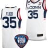 Azzi Fudd Jersey #35 UConn Huskies Basketball 2024 NCAA March Madness Final Four White