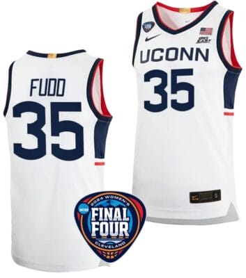 Azzi Fudd Jersey #35 UConn Huskies Basketball 2024 NCAA March Madness Final Four White 6 Azzi Fudd Jersey #35 UConn Huskies Basketball 2024 NCAA March Madness Final Four White