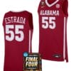 Aaron Estrada Jersey #55 Alabama Crimson Tide 2024 NCAA March Madness Final Four Basketball Crimson