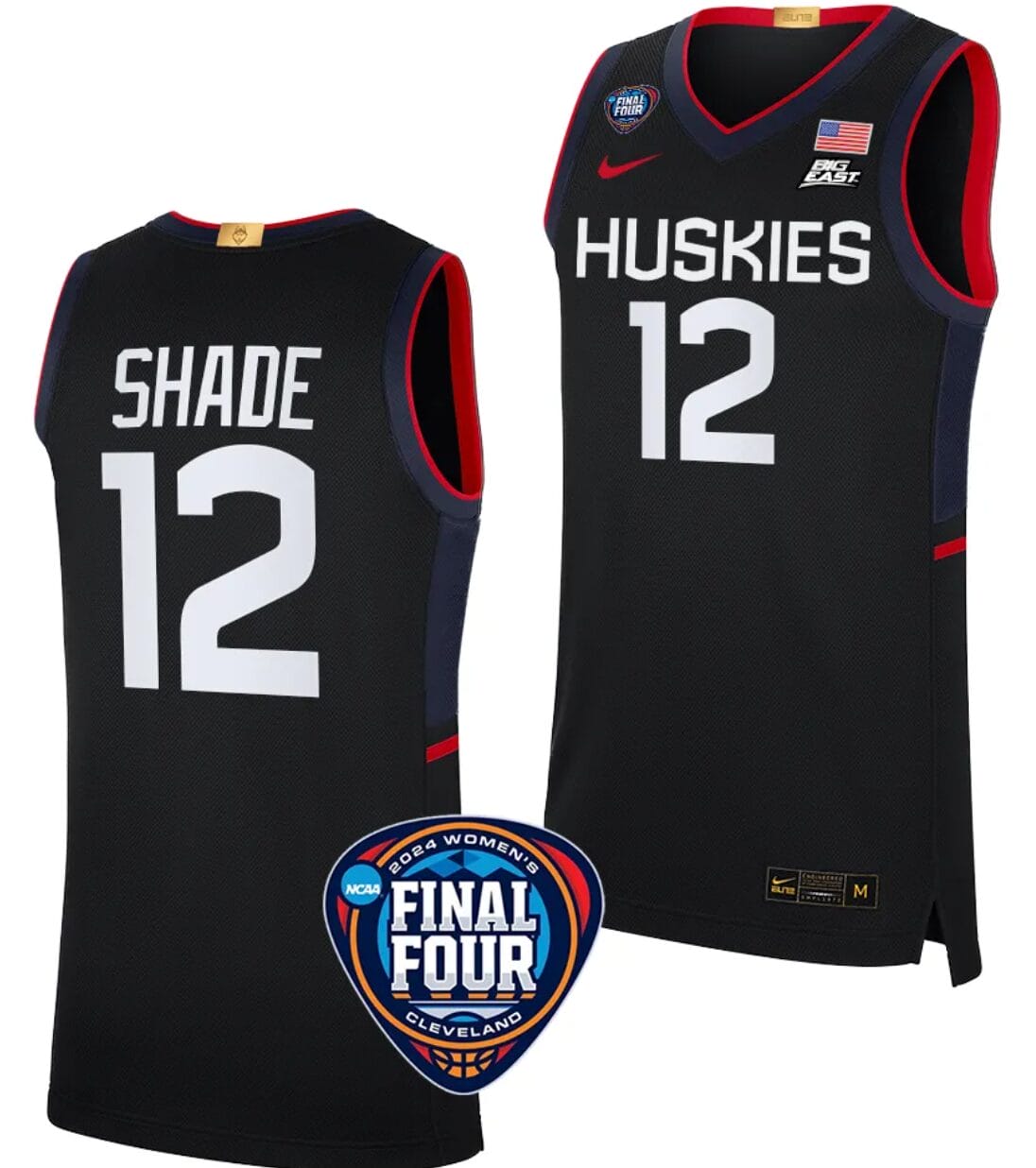 Ashlynn Shade Jersey #12 UConn Huskies Basketball 2024 NCAA March Madness Final Four Black 1 Ashlynn Shade Jersey #12 UConn Huskies Basketball 2024 NCAA March Madness Final Four Black
