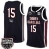 Adhel Tac Jersey #15 South Carolina Gamecocks 2024 NCAA Basketball National Champions Black