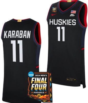Alex Karaban Jersey #11 UConn Huskies Basketball 2024 NCAA March Madness Final Four Navy 6 Alex Karaban Jersey #11 UConn Huskies Basketball 2024 NCAA March Madness Final Four Navy