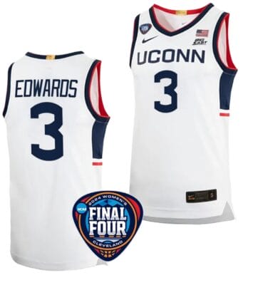 Aaliyah Edwards Jersey #3 UConn Huskies Basketball 2024 NCAA March Madness Final Four White 6 Aaliyah Edwards Jersey #3 UConn Huskies Basketball 2024 NCAA March Madness Final Four White