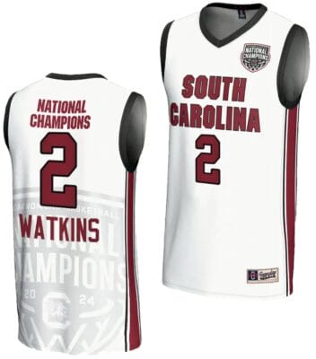 Ashlyn Watkins Jersey #2 South Carolina Gamecocks 2024 NCAA Basketball National Champions White