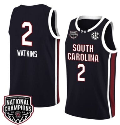 Ashlyn Watkins Jersey #2 South Carolina Gamecocks 2024 NCAA Basketball National Champions Black