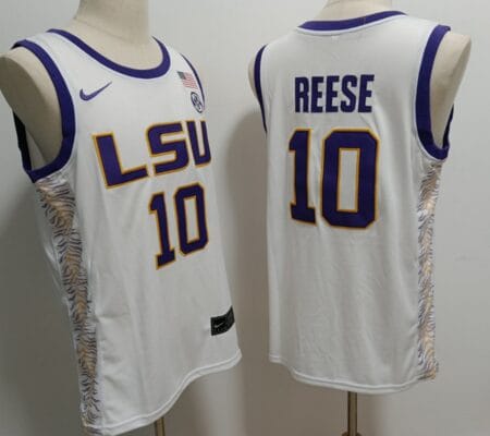 Angel Reese Jersey #10 Lsu Tigers College Basketball Stitched White
