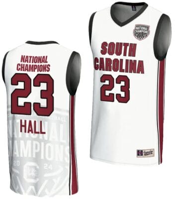 Bree Hall Jersey #23 South Carolina Gamecocks 2024 NCAA Basketball National Champions White