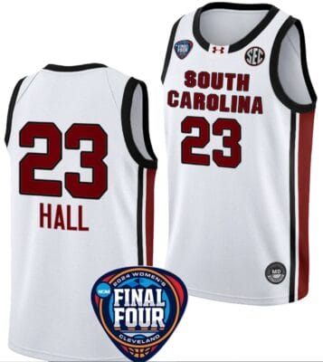 Bree Hall Jersey #23 South Carolina Gamecocks Basketball 2024 NCAA March Madness Final Four White