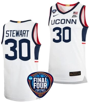Breanna Stewart Jersey #30 UConn Huskies Basketball 2024 NCAA March Madness Final Four White 6 Breanna Stewart Jersey #30 UConn Huskies Basketball 2024 NCAA March Madness Final Four White