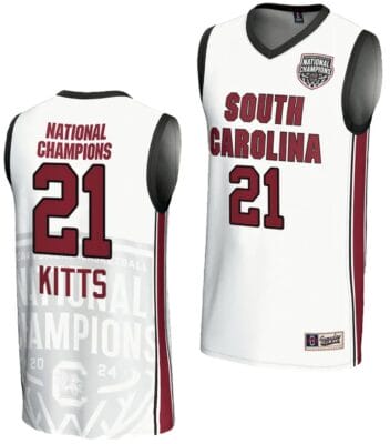 Chloe Kitts Jersey #21 South Carolina Gamecocks 2024 NCAA Basketball National Champions White