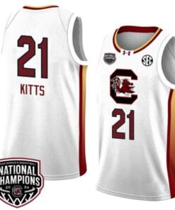 Chloe Kitts Jersey #21 South Carolina Gamecocks 2024 NCAA Basketball National Champions White Yellow