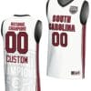 Custom South Carolina Gamecocks Jersey Name and Number 2024 NCAA Basketball National Champions White 2 Custom South Carolina Gamecocks Jersey Name and Number 2024 NCAA Basketball National Champions White