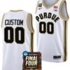 Custom Purdue Boilermakers Jersey Name and Number 2024 NCAA March Madness Final Four Basketball White