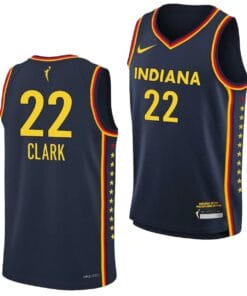 Caitlin Clark Indiana Fever Jersey #22 Basketball 2024 WNBA Draft Explorer Edition Stitched Navy