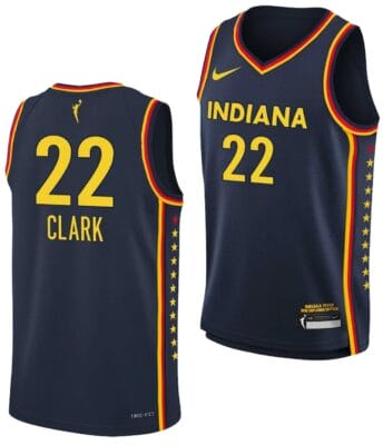 Caitlin Clark Indiana Fever Jersey #22 Basketball 2024 WNBA Draft Explorer Edition Stitched Navy