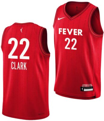 Caitlin Clark Indiana Fever Jersey #22 Basketball 2024 WNBA Draft Rebel Edition Stitched Red