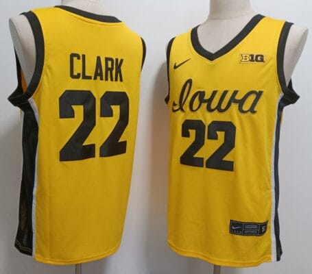 Caitlin Clark Jersey #22 Iowa Hawkeyes Basketball Stitched Yellow 6 Caitlin Clark Jersey #22 Iowa Hawkeyes Basketball Stitched Yellow