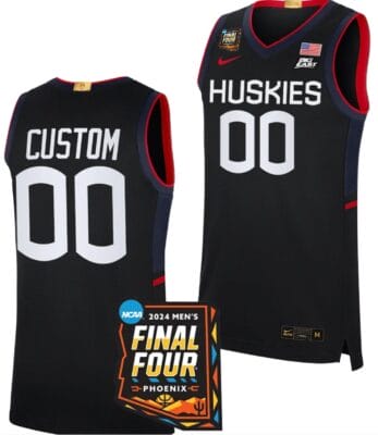 Custom UConn Huskies Jersey Name and Number 2024 NCAA March Madness Final Four Basketball Navy 6 Custom UConn Huskies Jersey Name and Number 2024 NCAA March Madness Final Four Basketball Navy